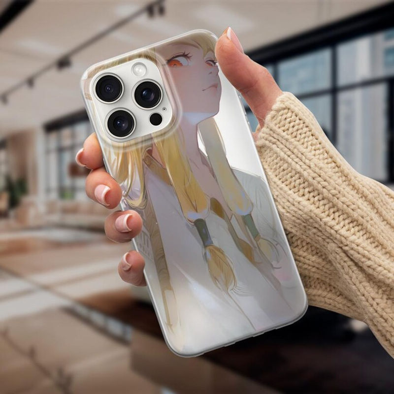Anime Girl Design TPU Phone Case for iPhone